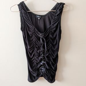 Guess Lace Up Corset Tank Top